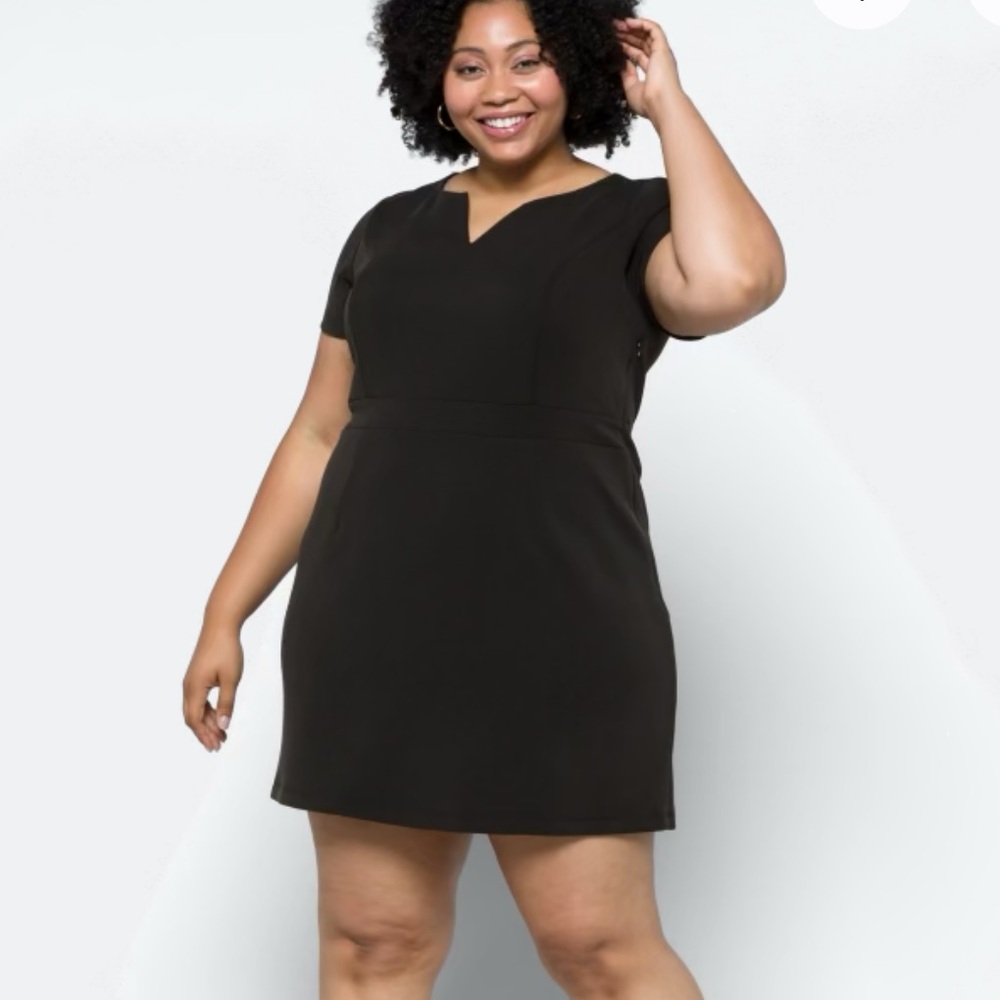 Skies Are Blue Classic Black Midi Dress